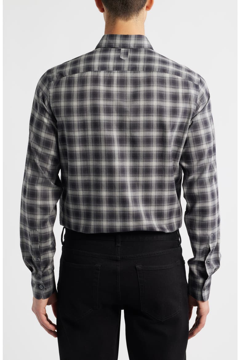 Regular Fit Plaid Dress Shirt, Alternate, color, BLACK