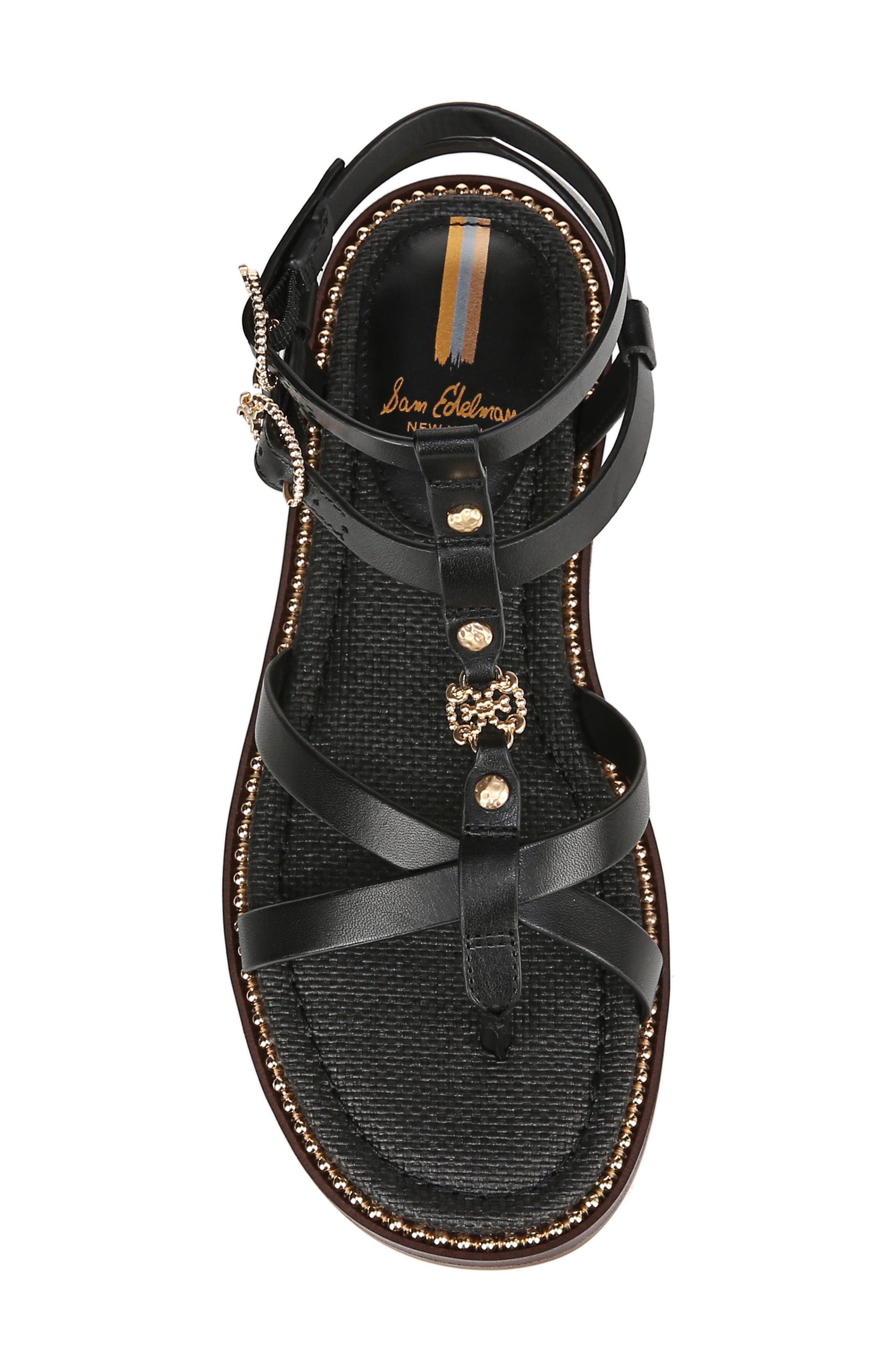 Sam Edelman Talya Ankle Strap Sandal, Alternate, color, Black