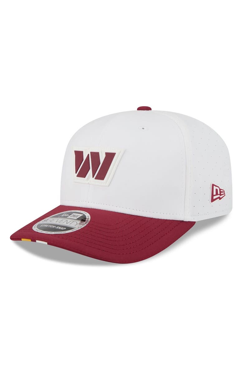 New Era Men's New Era  White/Burgundy Washington Commanders 2025 NFL Training Camp 9SEVENTY Adjustable Hat, Main, color, White