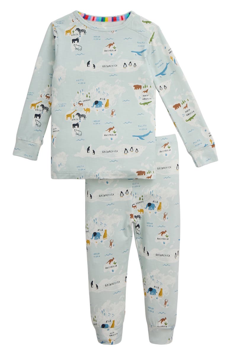 Magnetic Me Kids' Sea The World Two-Piece Fitted Pajamas, Main, color, 