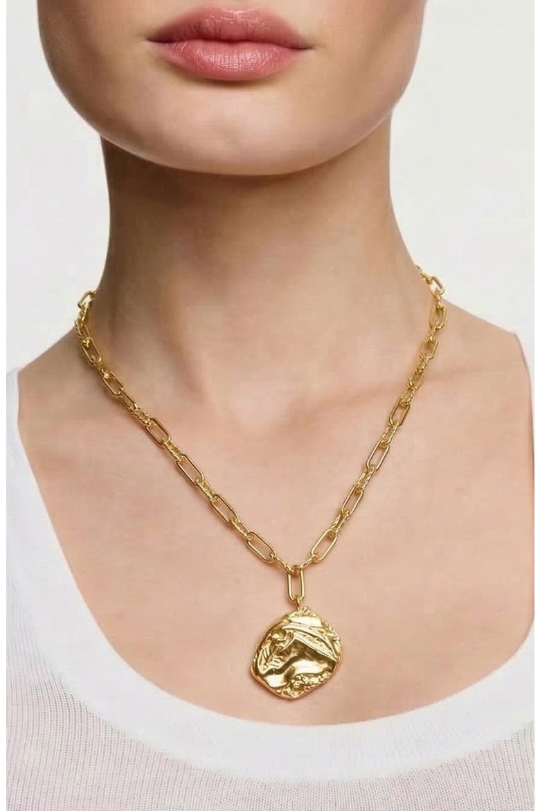 Mao Maxi Pendant Necklace in Gold, Alternate, color, Gold