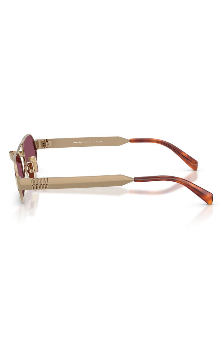 Miu Miu 52mm Oval Sunglasses, Alternate, color, Brass / Dark Violet