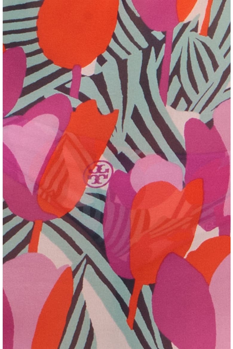 Print Silk Cover-Up Tunic, Alternate, color, BALLET PINK