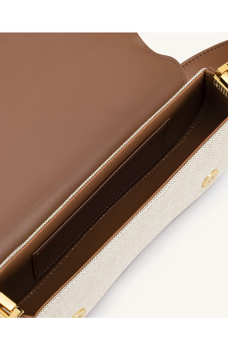 JW PEI Joy Canvas & Faux Leather Shoulder Bag, Alternate, color, Brown Canvas