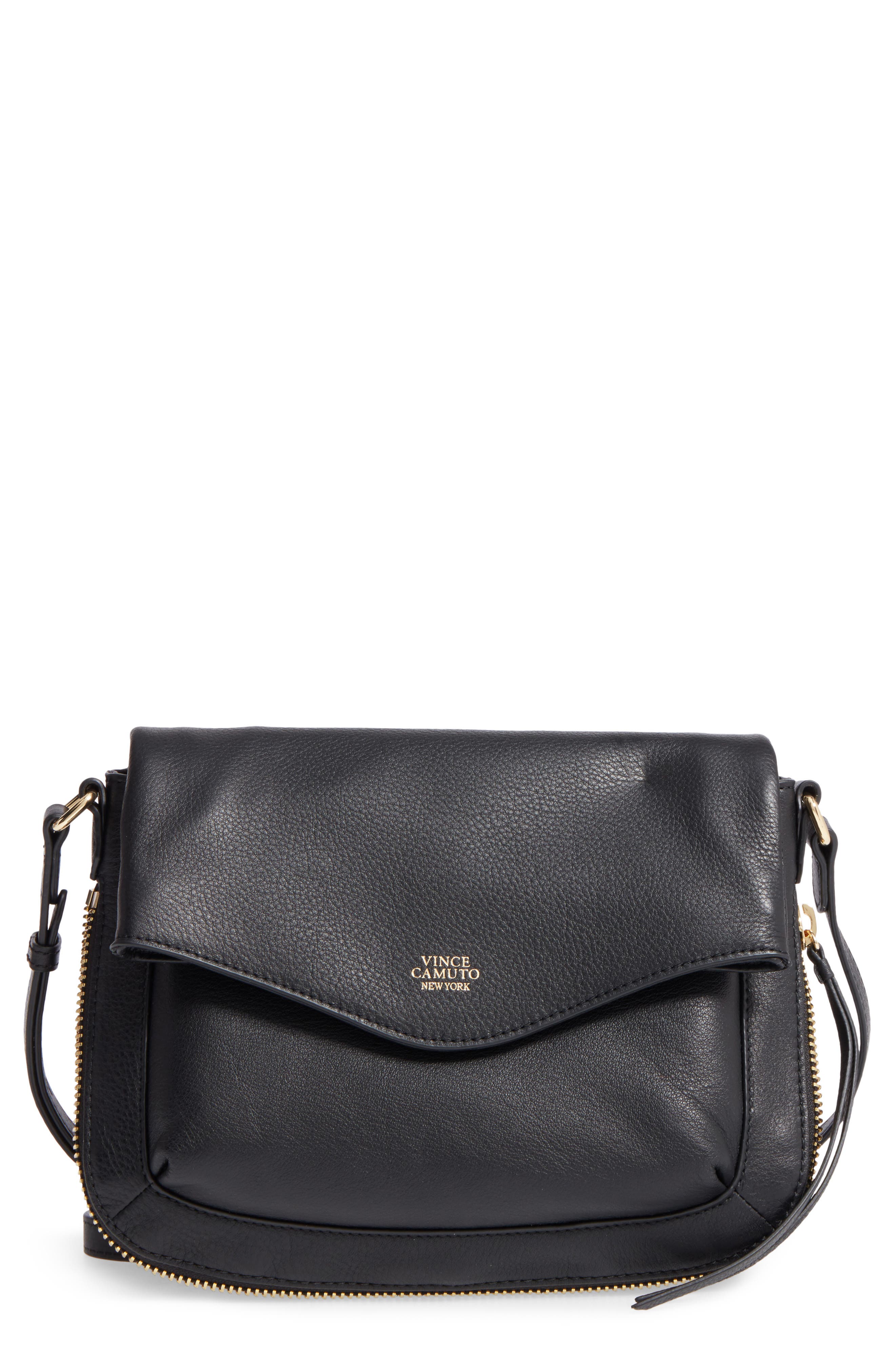 Dafni Leather Crossbody (Nordstrom Exclusive), Main, color, BLACK