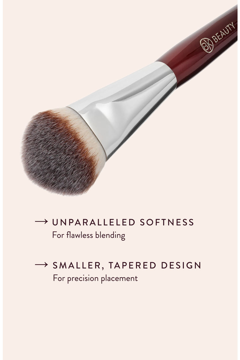 109 Mini Contoured Foundation Brush, Alternate, color, Burgundy