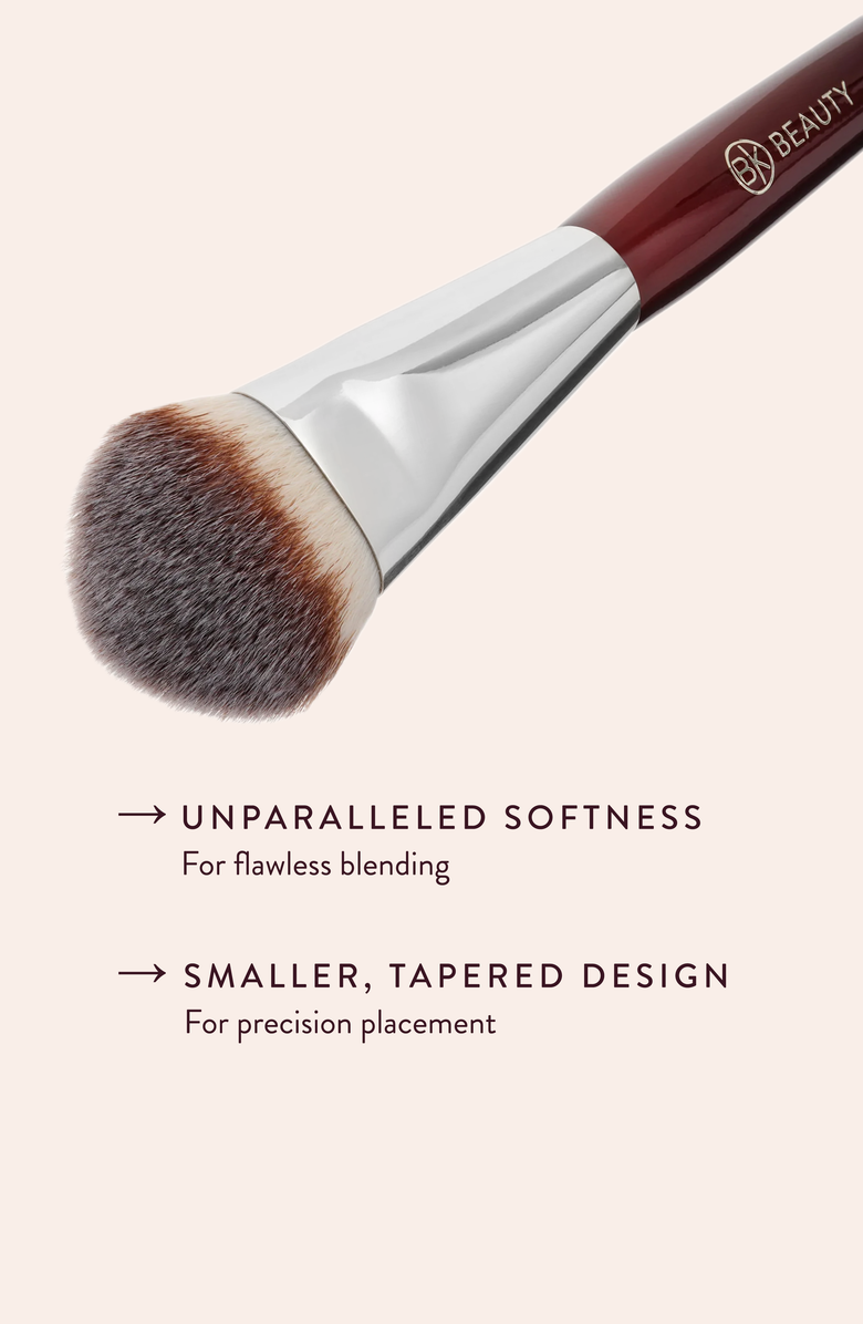 BK Beauty 109 Mini Contoured Foundation Brush, Alternate, color, Burgundy