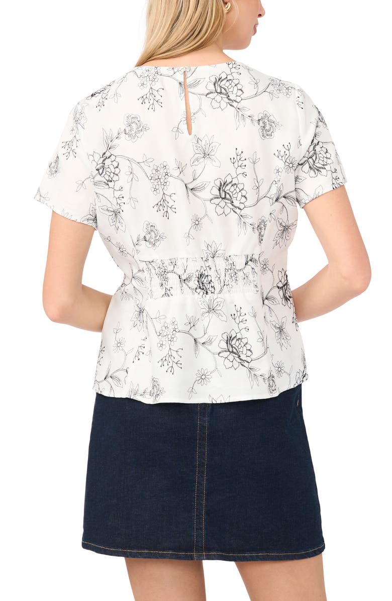 Vince Camuto Pleat Waist Top, Alternate, color, Ultra White