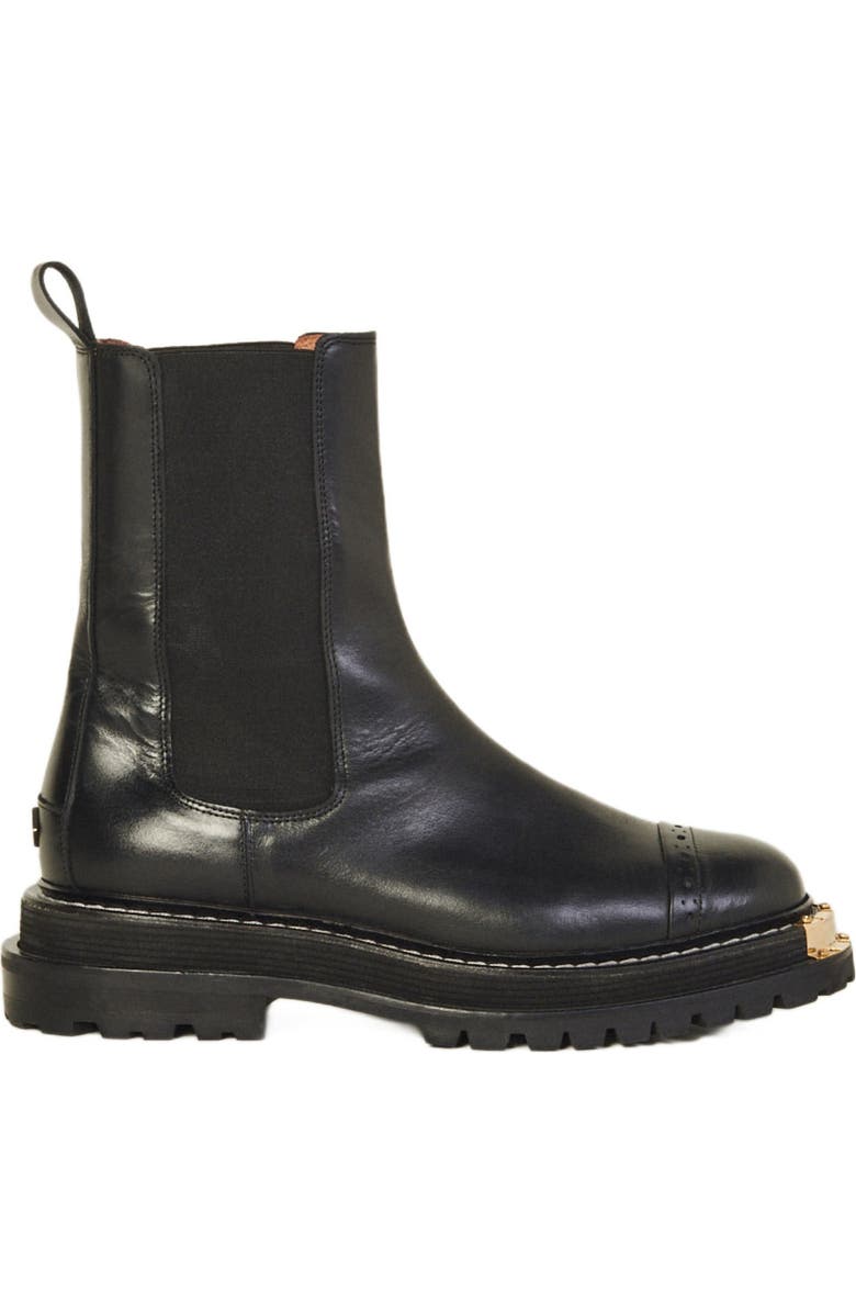 SANDRO Ankle boots with notched sole, Alternate, color, Black