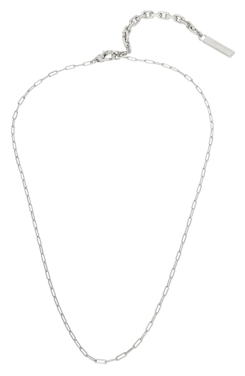 AllSaints Paper Clip Convertible Chain Necklace, Alternate, color,