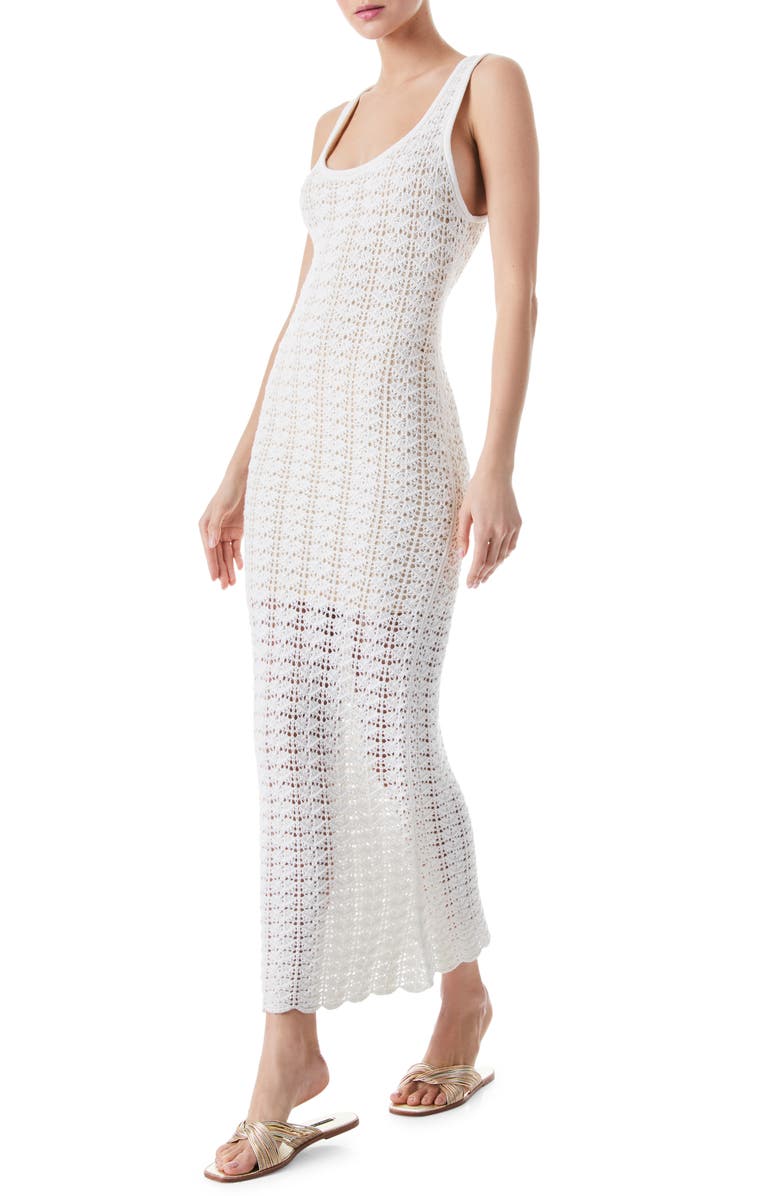 Alice + Olivia Veronique Pointelle Knit Dress, Alternate, color, 