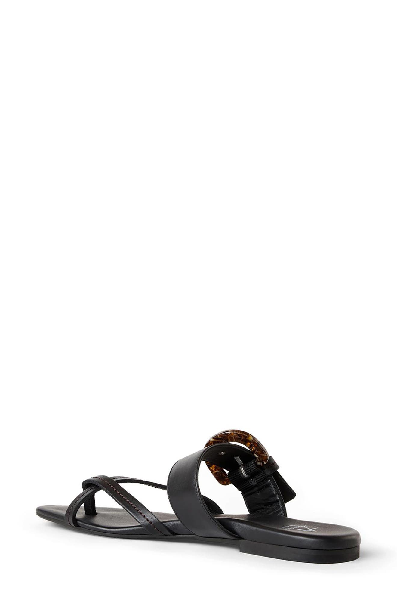 Aquatalia Asti Weatherproof Slide Sandal, Alternate, color, Black Leather
