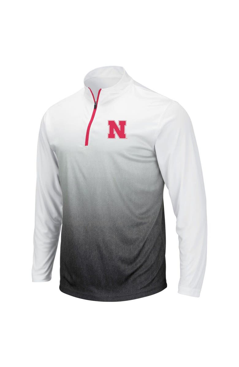 COLOSSEUM Men's Colosseum Gray Nebraska Huskers Magic Team Logo Quarter-Zip Jacket, Main, color, Gray