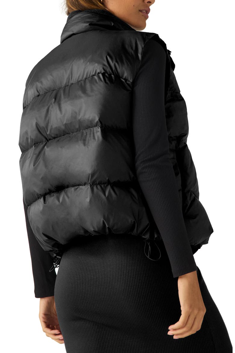 Big Cozy Puffer Vest, Alternate, color, BLACK