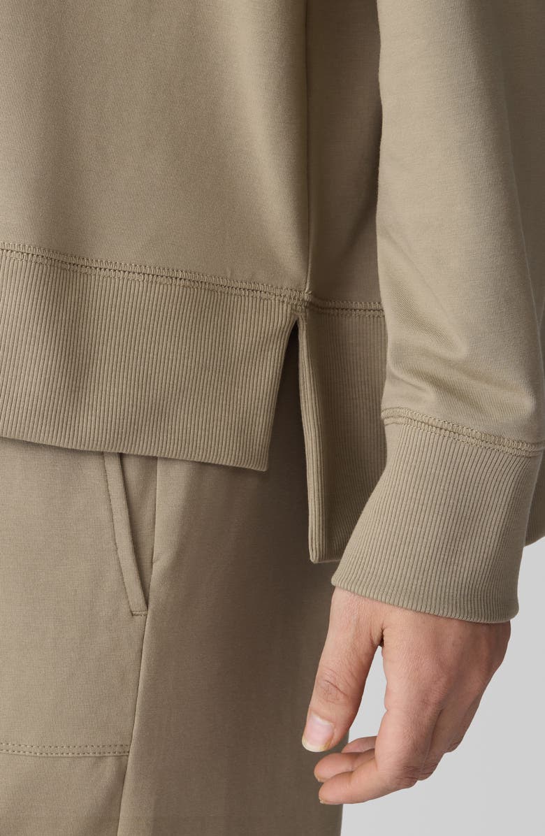 Eileen Fisher Crewneck Stretch Organic Cotton Sweatshirt, Alternate, color, 