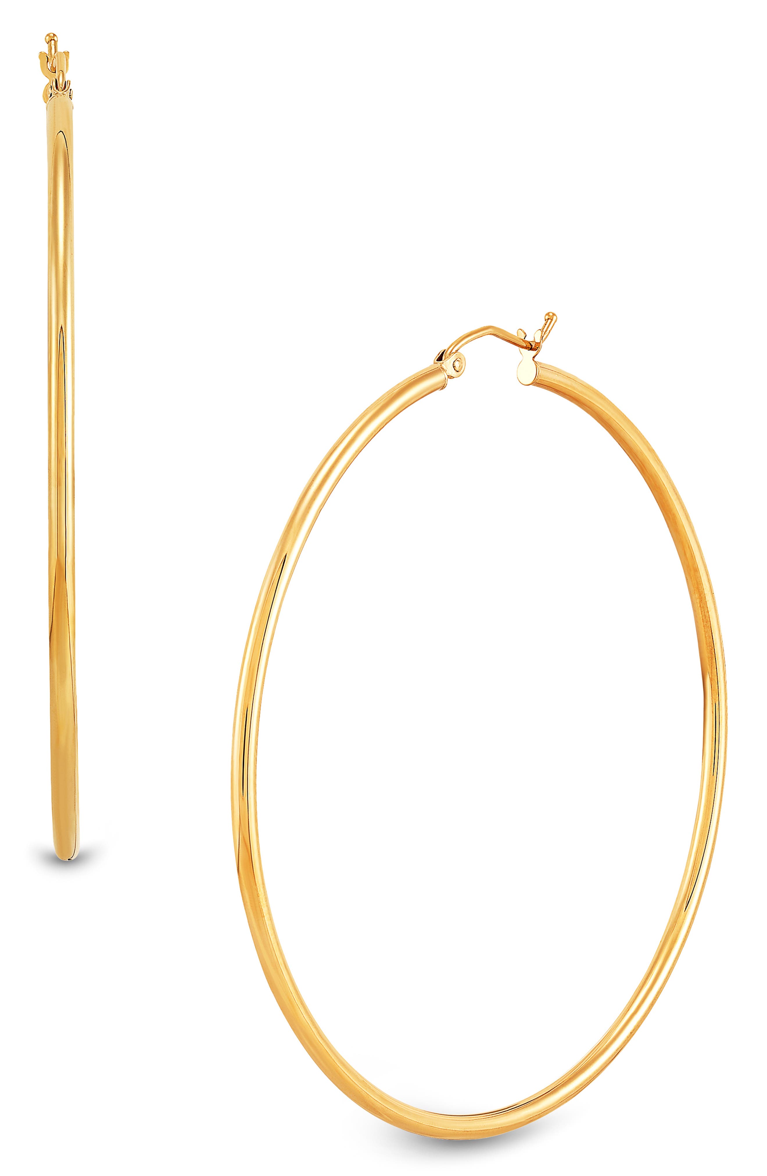 Frankie & Zoe 10K Gold Tube Hoop Earrings