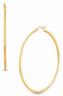 Frankie & Zoe 10K Gold Tube Hoop Earrings