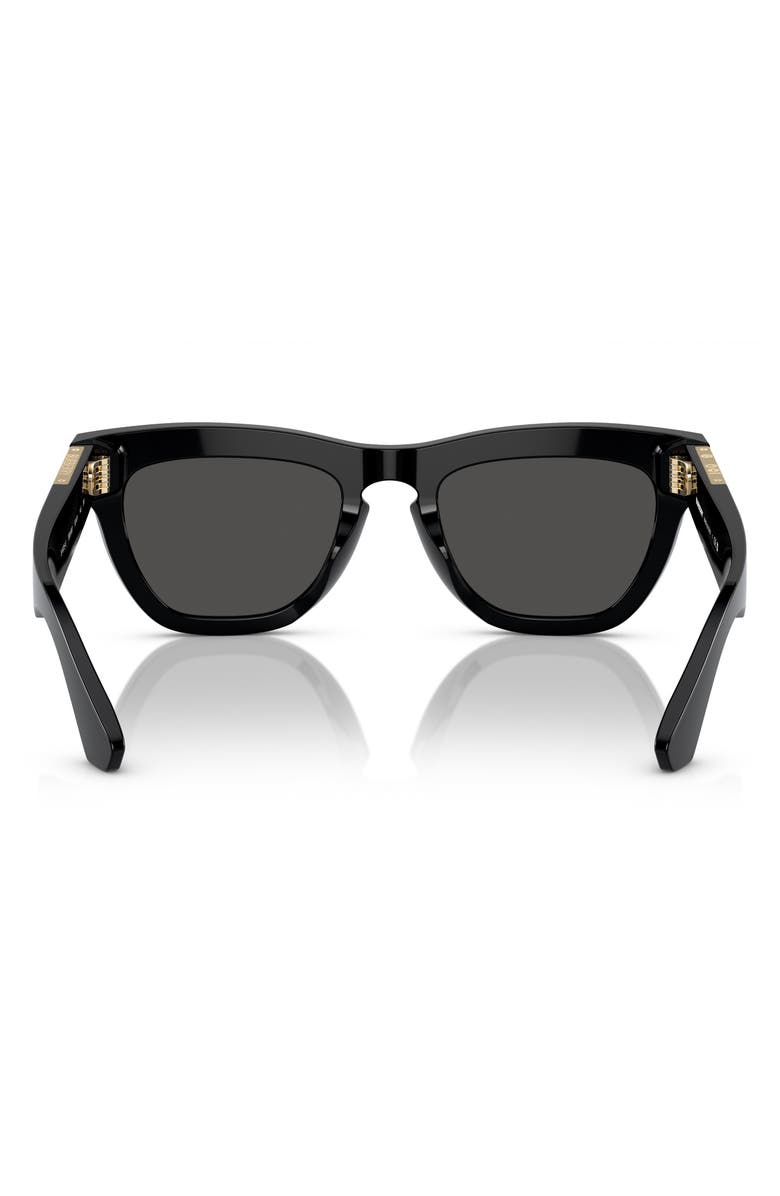 Burberry 52mm Square Sunglasses, Alternate, color, Black
