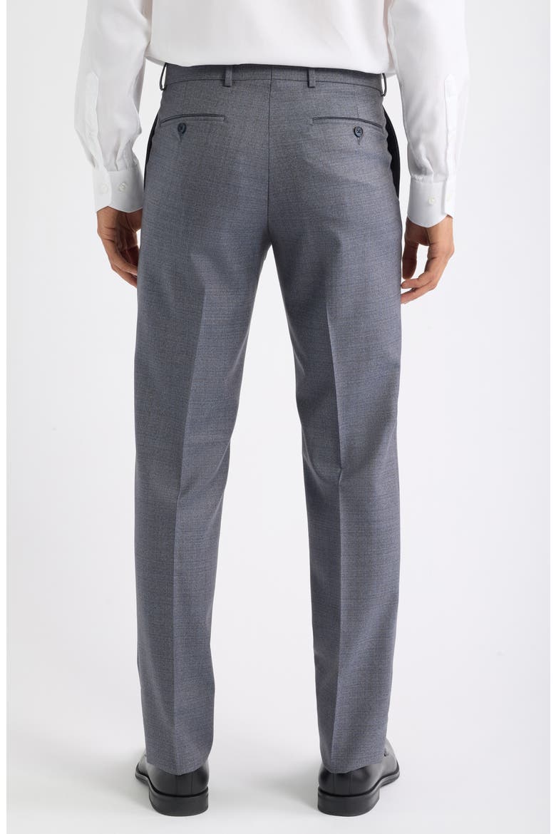 Flat Front Serge Wool Dress Pants, Alternate, color, BLUE MIX