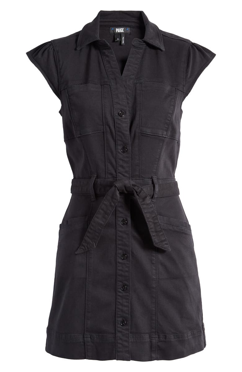 PAIGE Jaxsyn Cap Sleeve Tie Belt Shirtdress, Alternate, color,