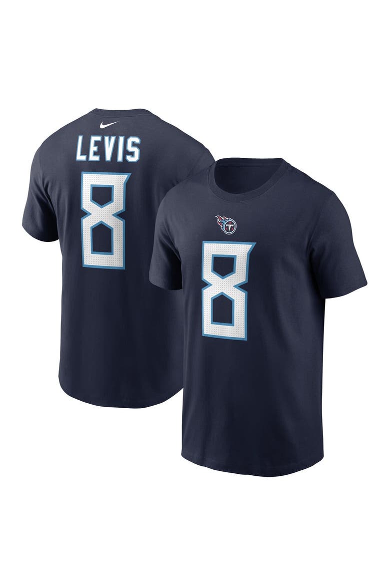 Men's Nike Will Levis Navy Tennessee Titans 2023 NFL Draft Player Name & Number T-Shirt, Alternate, color, Navy