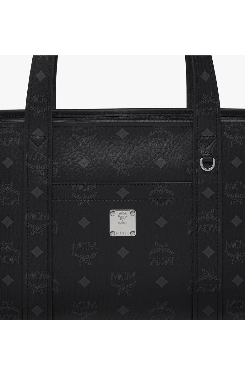 MCM Aren School Bag Tote in Visetos, Alternate, color, Black