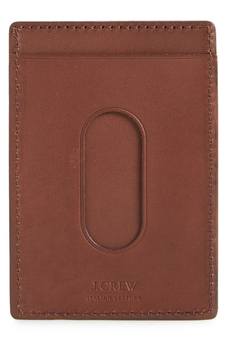 Leather Card Case, Alternate, color, DARK BROWN