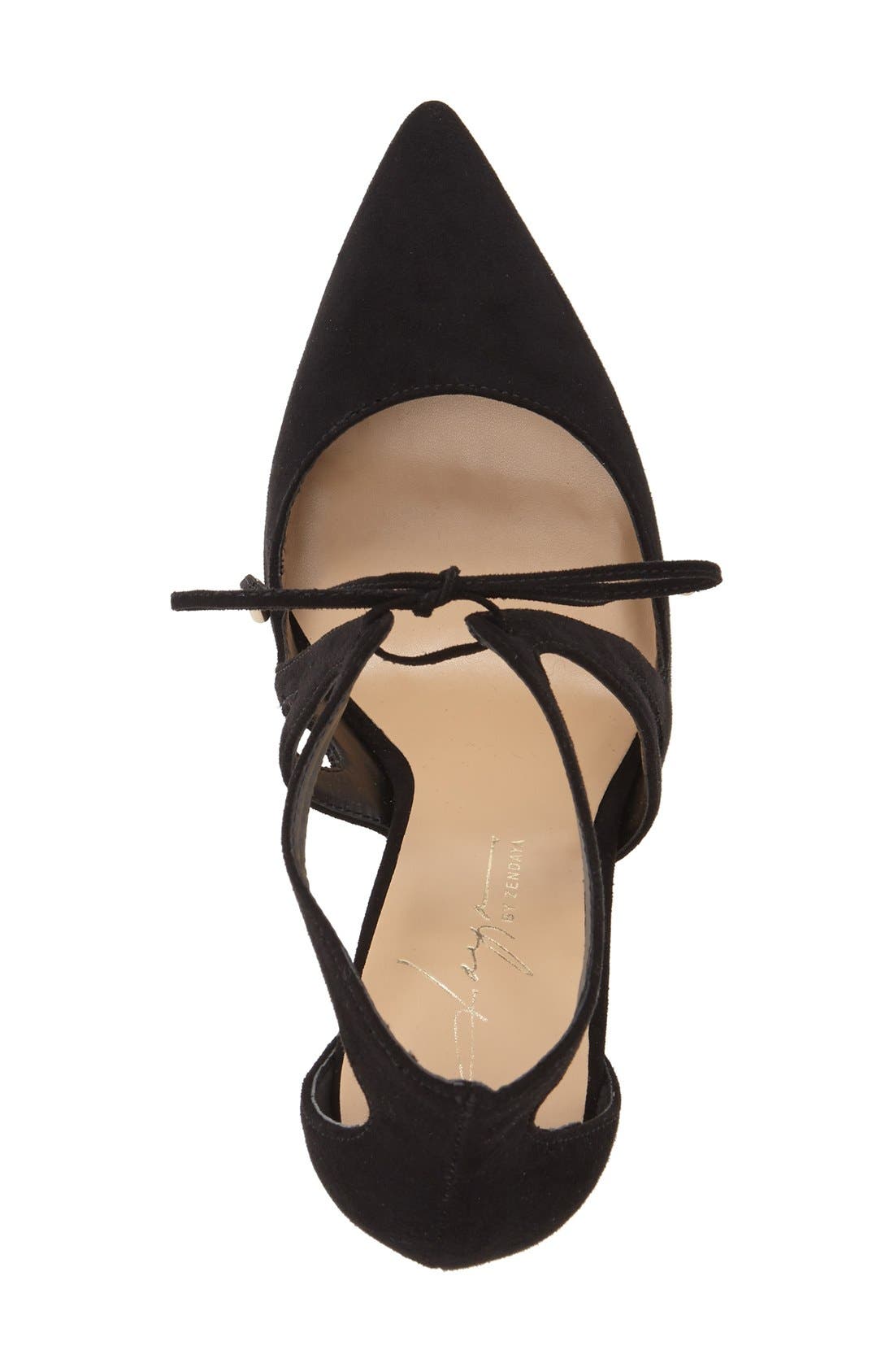 by Zendaya 'Aaron' Pointy Toe Pump, Alternate, color, BLACK SUEDE