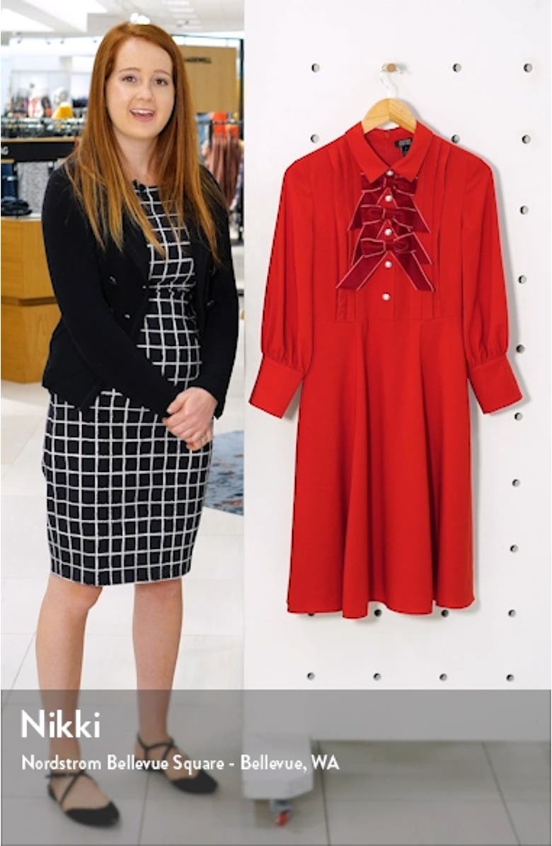 x Atlantic-Pacific Bow Detail Fit & Flare Dress, sales video thumbnail