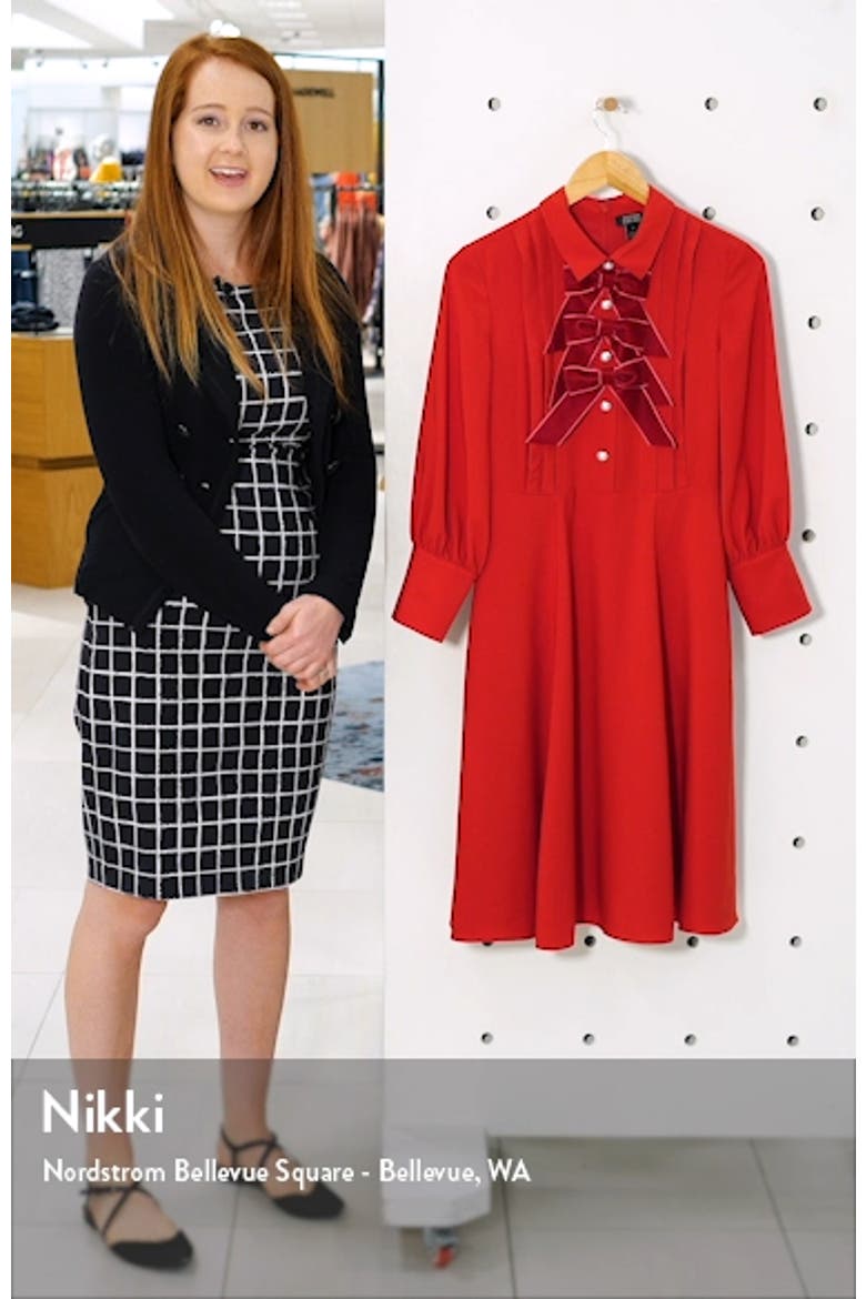 x Atlantic-Pacific Bow Detail Fit & Flare Dress (Nordstrom Exclusive) video