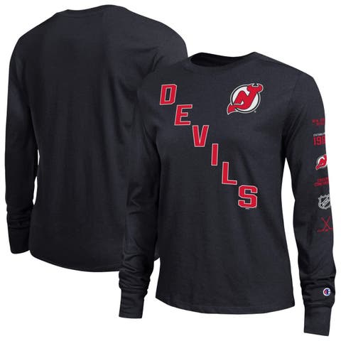 Women's Champion  Black New Jersey Devils 2-Hit Long Sleeve T-Shirt
