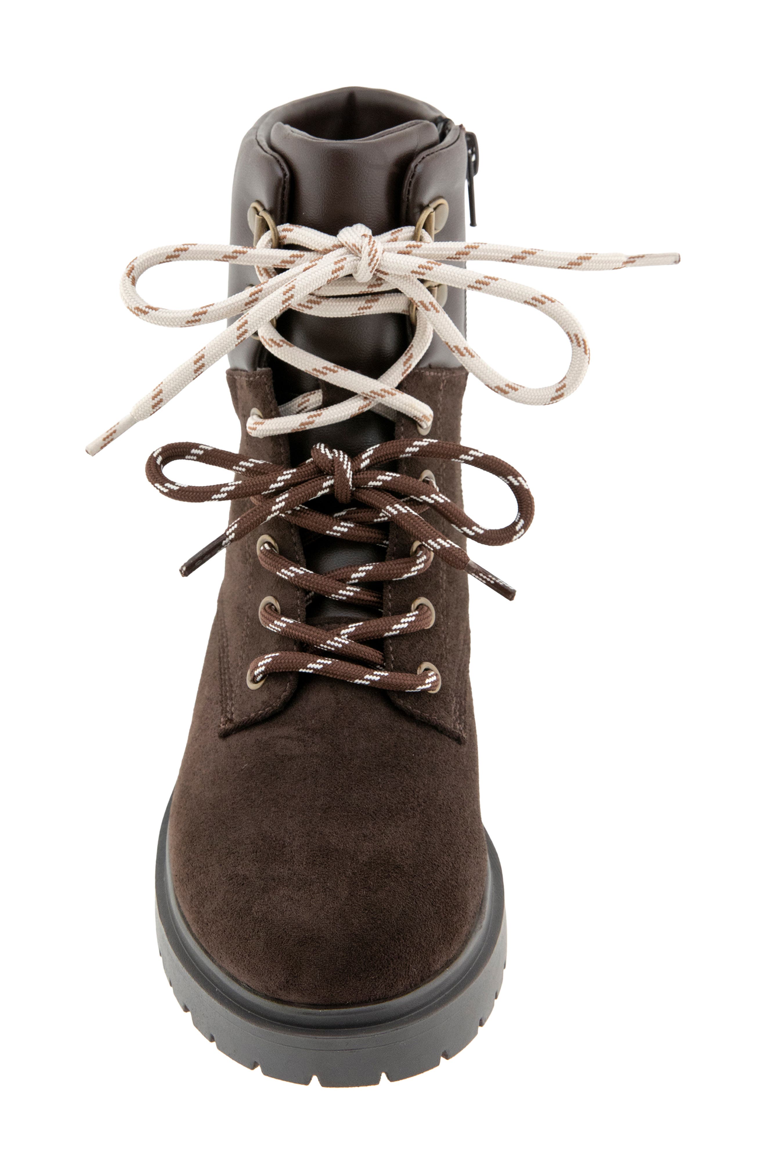 Morli Faux Shearling Boot, Alternate, color, DARK BROWN