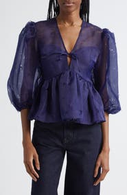 Stine Goya Floral Organza Top