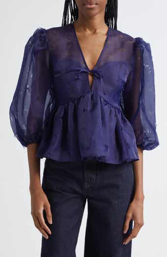 Stine Goya Floral Organza Top