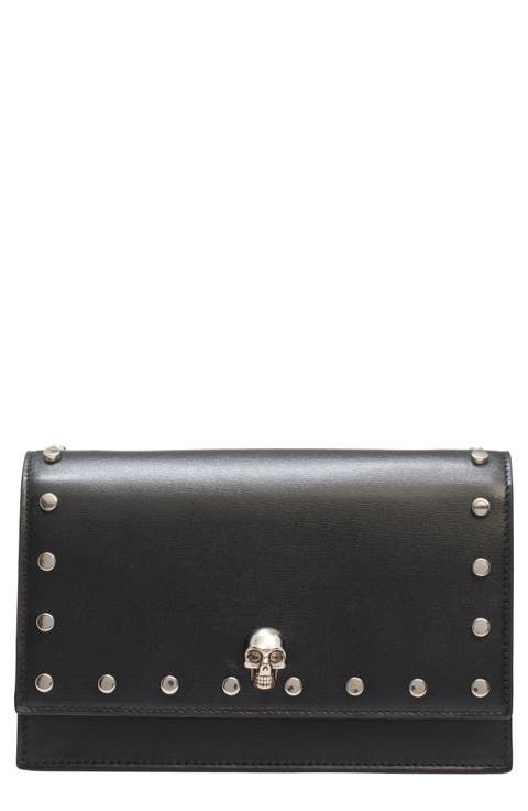 Small Skull Leather Crossbody Bag