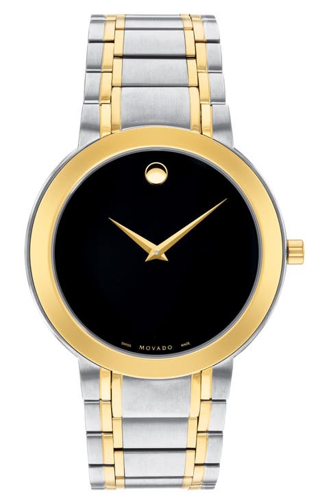 Portfolio Two-Tone Stainless Steel Swiss Quartz Bracelet Watch, 40mm