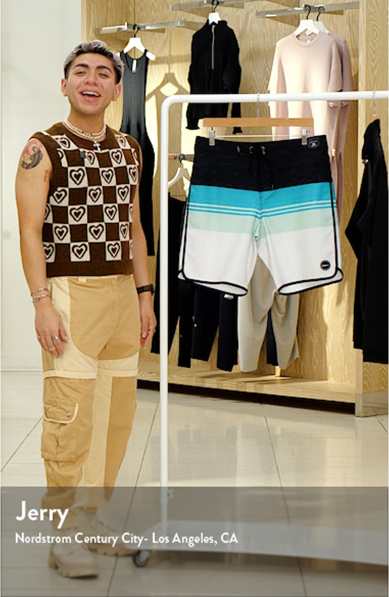 Four Square Stripe Board Shorts, sales video thumbnail