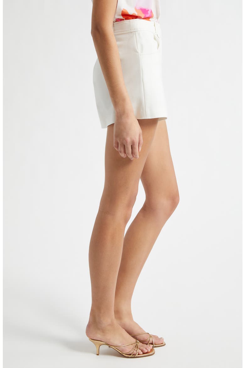 Marco Pintuck Cotton Blend Shorts, Alternate, color, IVORY