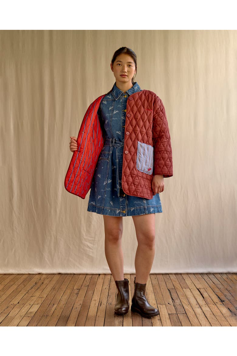 Royal Match  Quilted Jacket, Alternate, color, Multi