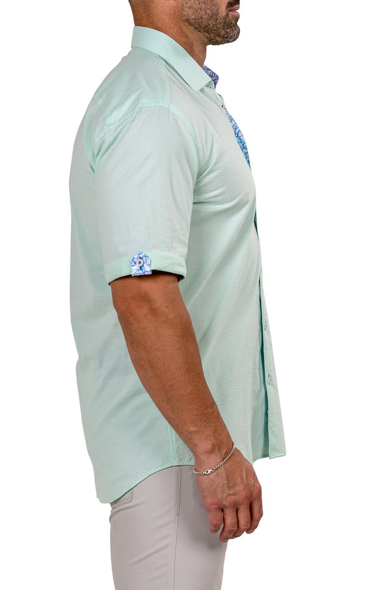 Maceoo Galileo Marty Short Sleeve Cotton Button-Up Shirt, Alternate, color, 