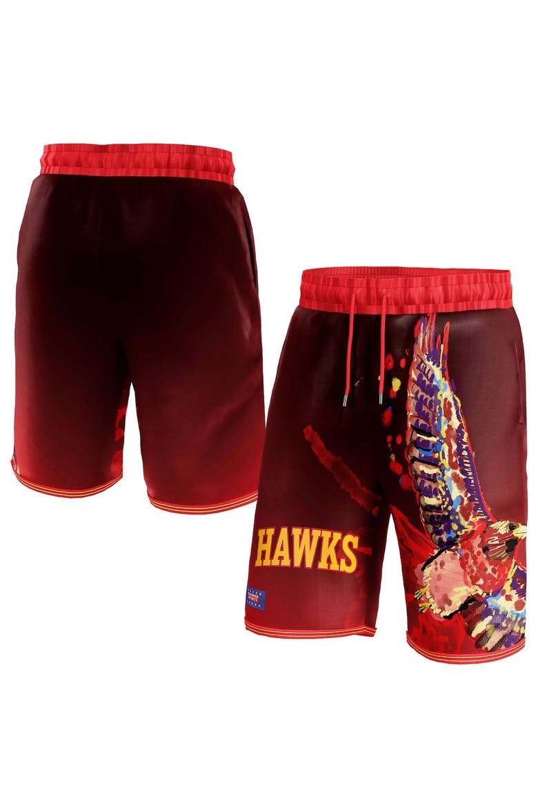 Unisex NBA & KidSuper Studios by Fanatics Red Atlanta Hawks Hometown Shorts, Main, color, Red
