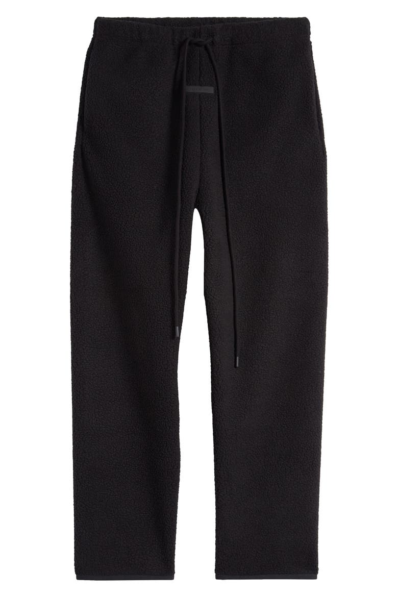 Polar Fleece Lounge Pants, Alternate, color, JET BLACK