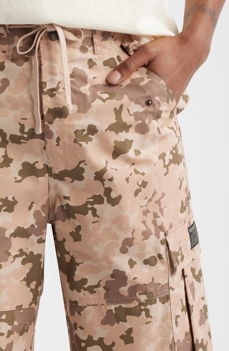 Billionaire Boys Club Drill Camo Print Cotton Blend Cargo Shorts, Alternate, color, Doeskin