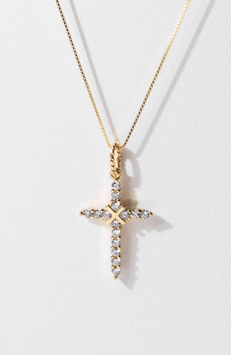 Child of Wild Antonia Cross Necklace, Alternate, color, Gold