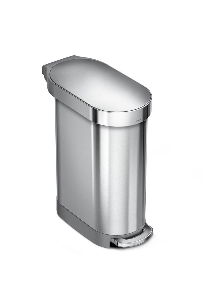 45L slim step can, Main, color, BRUSHED