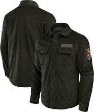 Darius Rucker Collection by Fanatics Men's Darius Rucker Collection by Fanatics Dark Green Cincinnati Bengals Corduroy Full-Button Shacket