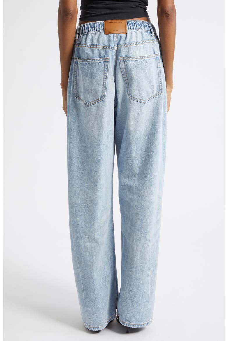 Crystal Drawcord Balloon Jeans, Alternate, color, LIGHT BLEACH