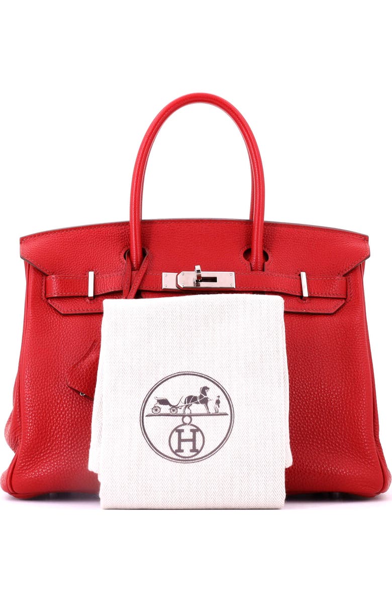 Pre-Owned Hermes Birkin Handbag Red Togo with Palladium Hardware 30, Alternate, color, Rouge Garance