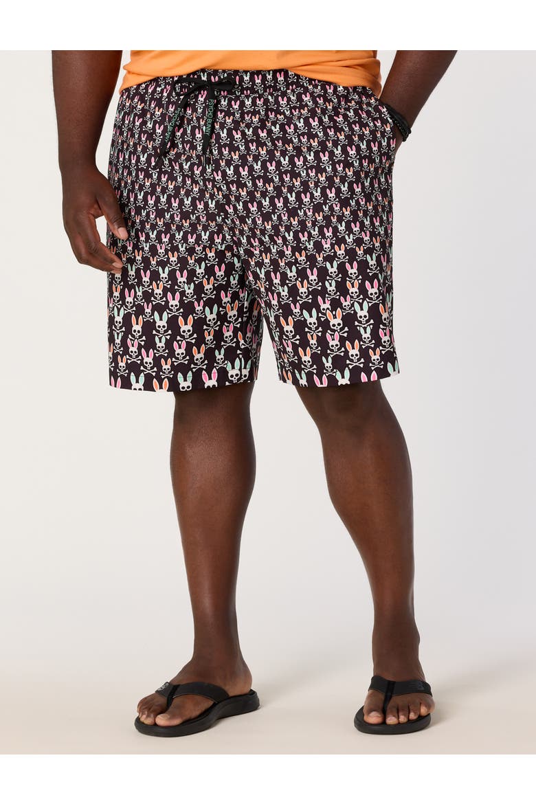 Big & Tall Byron Allover Swim Trunks, Main, color, BLACK