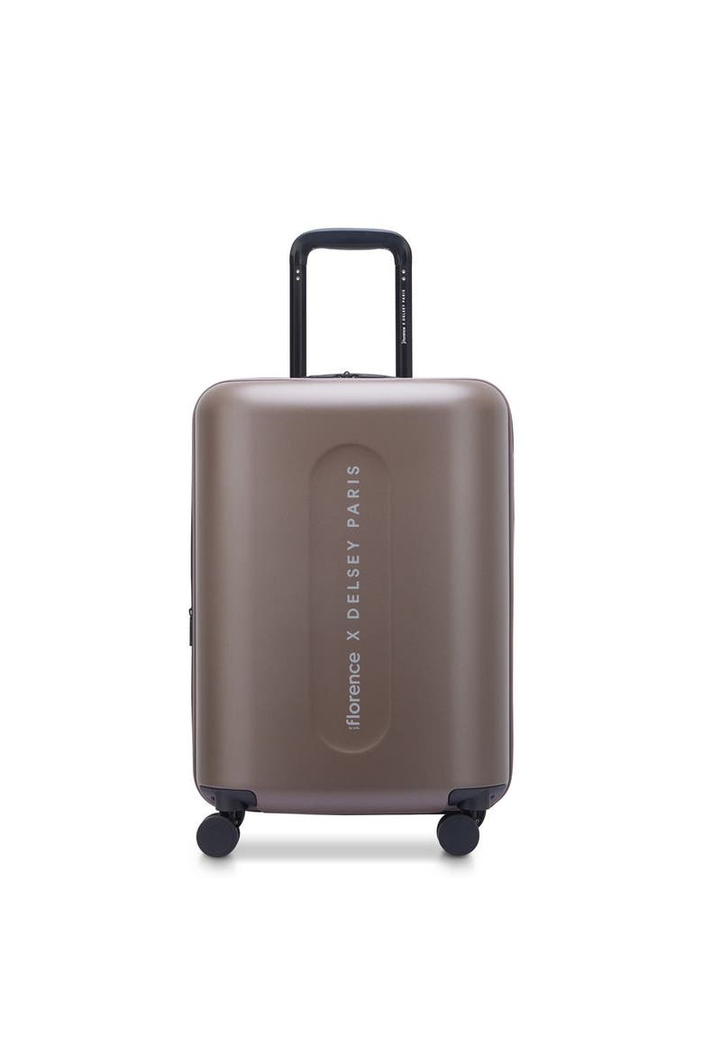 Catch Flights Expandable 20" Carry-On Spinner, Main, color, Chestnut